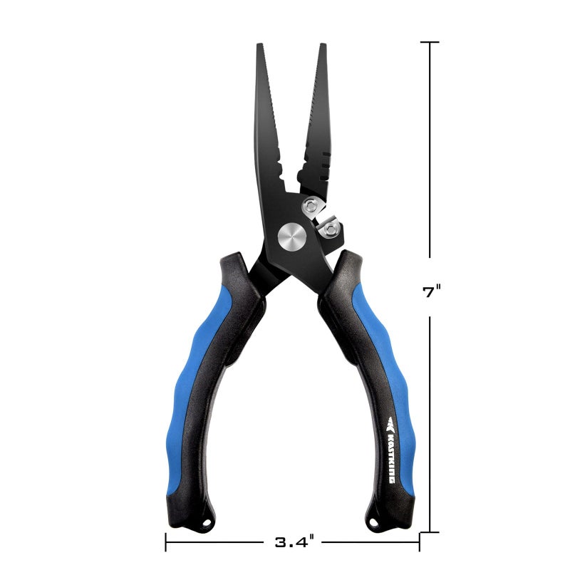 KastKing Intimidator Fishing Pliers, 7 inch Straight Nose with Braid Cutters - Heavy Duty - Image 2